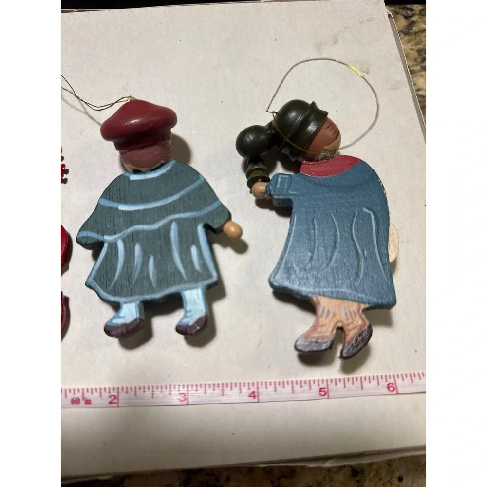 Midwest Wooden Christmas‎ Ornaments Violin Instrument Girl Figurine